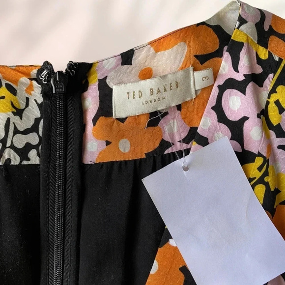 TED BAKER
Safiree floral print cotton blend midi dress Size 3 - Picture 14 of 17